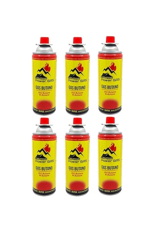 Bütan Propan Kamp Gaz Kartuşu 227gr 400ml 6adet Campk227-6 Sarı Bütan Propan Kamp Gaz Kartuşu 227gr 400ml 6adet Campk227-6 Sarı