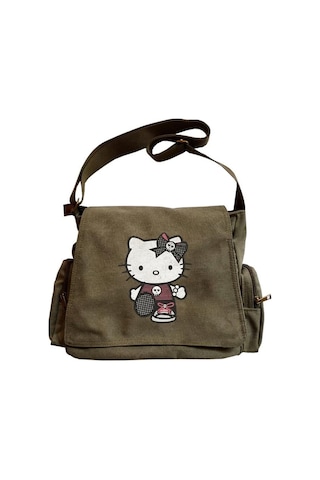 Hello Kitty Gothic Baskılı Postacı Çantası
