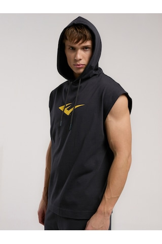 Everlast Ever Classics Oversize Füme Erkek Kolsuz Sweatshirt Füme