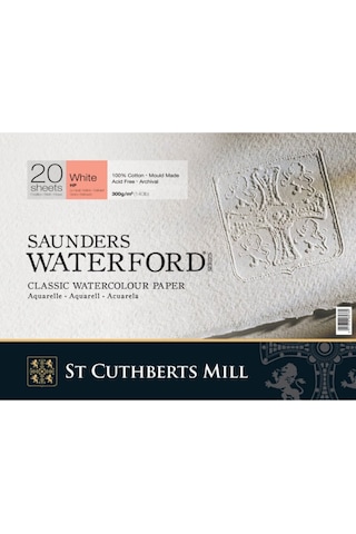 Saunders Waterford Suluboya Defteri Blok Hot Press 300 Gr. 31X41