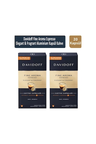 Davidoff Fine Aroma Espresso Elegant & Fragrant Kapsül Kahve 2 x 10'lu