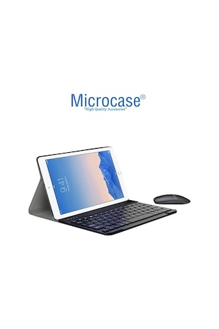 Apple Uyumlu iPad Air 2 Bluetooth Klavye Mouse + Standlı Kılıf - Bkk6