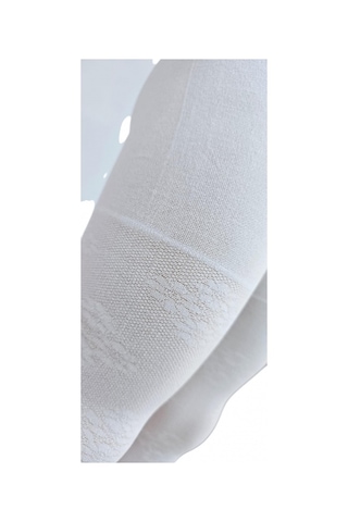 Seabubbles Çiçek Desenli Kız Çocuk Külotlu Çorap - İba Beyaz