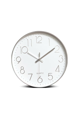 Minimalist Duvar Saati Gümüş , 30 Cm 12 İnç Modern Sessiz Duvar Saati, Sessiz Kuvars Hareketi Diğer