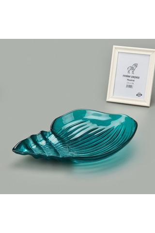 Evidea Deco Snail Dekoratif Tabak - Turkuaz - 40 Cm