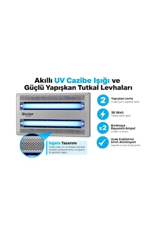 Catchmaster Vector 30 Uv Işıklı Sinek Kapanı Profesyonel Haşere Kontrol Cihazı, 30w Güç, Sessiz Ve Etkili