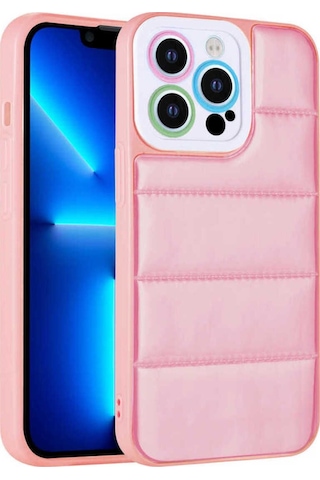 Apple Uyumlu iPhone 13 Pro Kılıf Kamera Korumalı Airbagli Renkli Zore Seksek Kapak Pembe