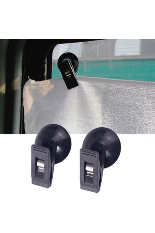 Microcase Mandallı Vantuzlu Klips Seti 2in1 - Al5242 Siyah