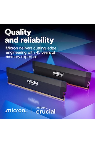 Crucial Pro Overclocking 32gb Ddr5-6400 Udımm Cl40 Pc Ram Bellek Cp32g64c40u5b