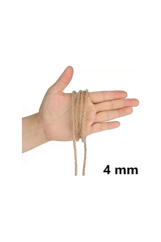 Jütburada Jüt Halat 4 Mm 50 Metre Hasır Dekor Süsleme İp