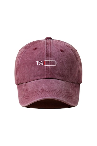 Valkyrie Low Battery Bordo Şapka Unisex Vintage Pamuk Ayarlanabilir Baseball Cap Tasarım Şapka