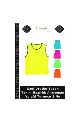 Özel Üretim Sezon Takım Hazırlık Antreman Yeleği Turuncu 5 No