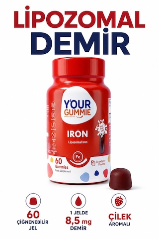 Demir Takviyesi Çiğnenebilir Jel Vitamin Lipofer: Ferrik Pirofosfat