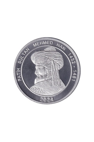 Türkiye 2024 Yılı Osmanlı Padişahları Fatih Sultan Mehmed Han Şahi Topu 1000 Mangır Madalyon