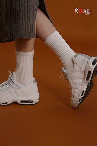 Kral Socks Unisex Beyaz 12 Çift Pamuklu Tenis Spor Uzun Soket Boy Çorap Beyaz