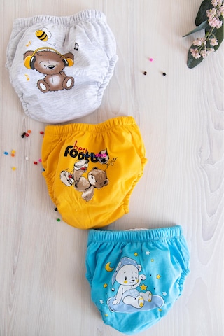 Bebelove Erkek Bebek 3'lü Erkek Bebek Alıştırma Külodu Karışık Renk