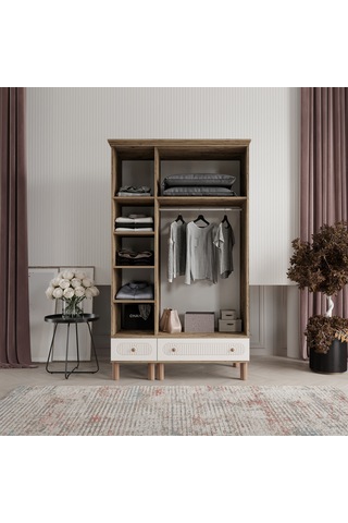 Beenal Furkan Gardırop 3 Kapaklı Dolap 120cm Atlantik Çam-aytaşı