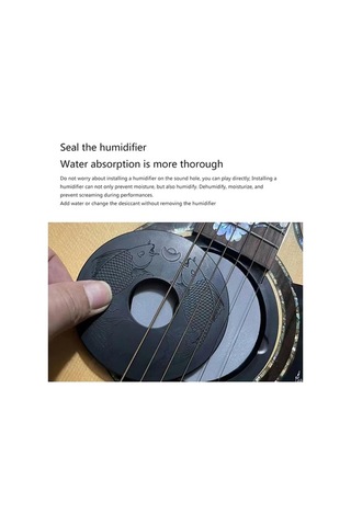Novahub Adet Gitar Nem Ölçer Akustik Gitar Higrometresi Ses Deliği Nemlendirici Gitar Higrometresi Hava Nemlendirici