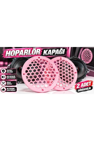 Pembe 16cm Hoparlör Kapağı - Pembe Kaliteli Plastik Midrange Hoparlör Kapak 16 Cm - 2 Adet