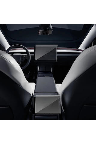 Tesla Model Y 2025 15,4 Uyumlu İnc Navigasyon Ve Arka Yolcu Ekran Uyumlu Nano Koruyucu 2li Set 9H Nano Ekran Koruyucu