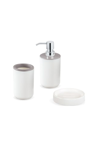 Martre Lautre 3'lü Banyo Seti - Soft Ekru 8682116977159 Çok Renkli