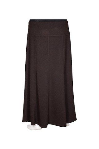 Hesna Kadın Seher Kışlık Büyük Beden Taşlı Astarsız Latikli Kahve Etek Kahverengi