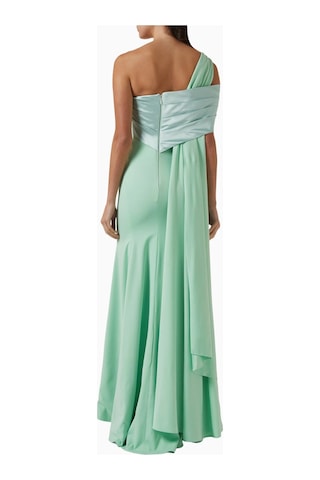 Ac By Aanchal Chanda Asymmetrical Yaka Maxi Kadın Elbise Yeşil