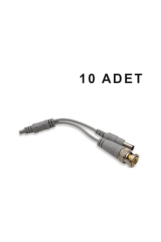 10 Adet HAZIR BNC DC KABLO