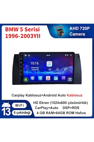 Bmw 5 Serisi 1996-2003yıl 2gb Ram 32gb Rom Carplay Multimed