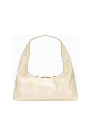 Marge Sherwood Large Hobo Omuz Çantası, Beyaz Deri İle Minimalist Günlük Şıklık