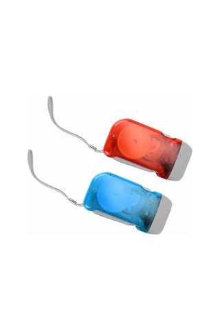 Geeroyoo İki Adet Kırmızı-mavi El Fırçalı Led Feneri, Abs Malzeme, Taşınabilir, Çevre Dost, Elden Üretimli Işık Kaynağı Kırmızı Mavi