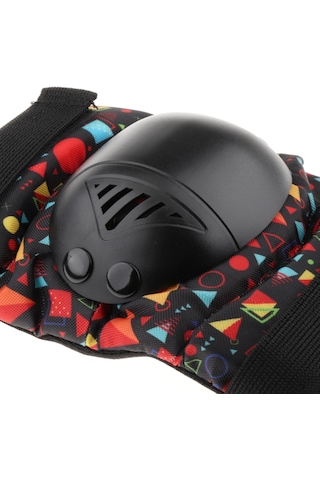 Suntek Kaykay Paten Diz Dirsek Bilek Pedi Koruyucu Dişli Siyah