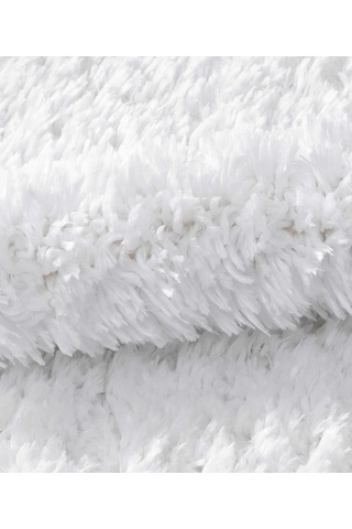 Koza Home Douro Shaggy 2li Banyo Paspası Beyaz Kaydırmaz Taban 60 X 100 - 5 Beyaz