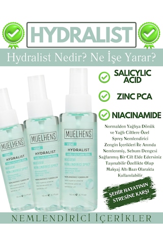 Muelhens Hydralist Yağlı Ciltler Nemlendirici Sprey 110 ML