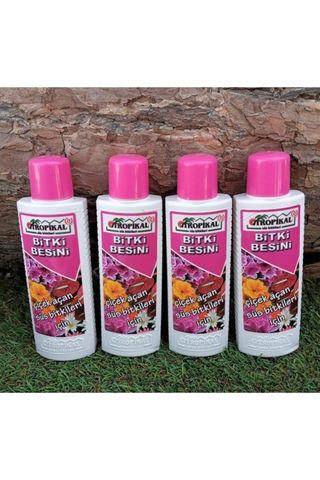 Tropikal Bitki Besini, 4 Adet 225 Ml, Çiçekli Bitkilere Özel Sıvı Gübre Diğer