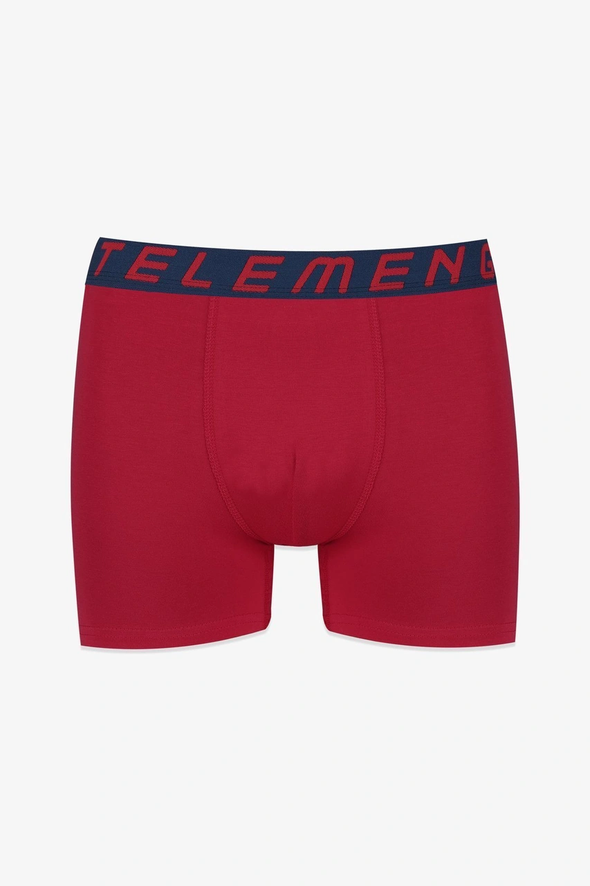 Erkek 3'lü Pamuklu Likralı Boxer 9175-64-2 Lacivert