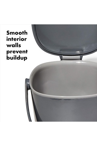 Good Grips Kompost Kovası, Gri - Mutfak İçin Koku Geçirmez Çöp Kutusu - 2,8 L Çok Renkli
