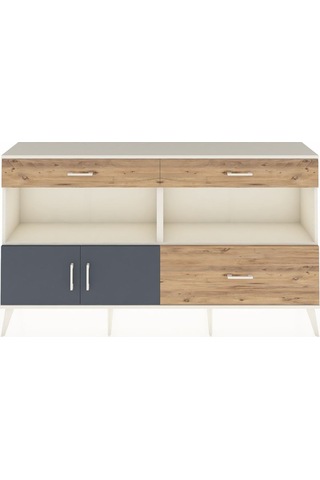 Arges Konsol 2 Raflı 3 Çekmeceli 2 Kapaklı 176x30x99 Aytaşı-antra Aytaşı-antrasit/çam