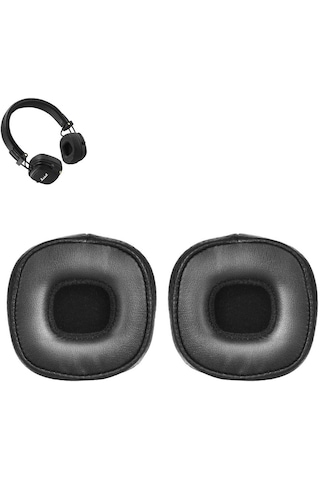 Mrstoys Marshall Major 3 Ve 4 İle Uyumlu Kulaklık Pedi Yastığı Kulaklık Süngeri Minder Kapak Sünger Earpad Siyah