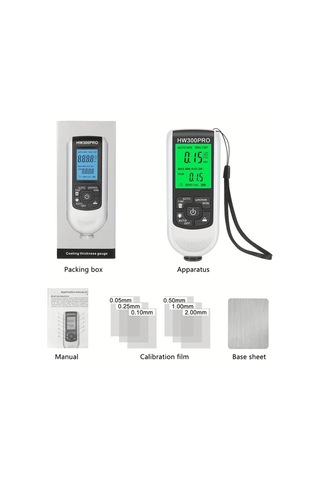 Honeybeeshop Siyah Araba Boya Kalınlık Ölçer 0 2000um Fe Nfe Manuel Kaplama Metre Otomotiv Aletleri Hw300pro