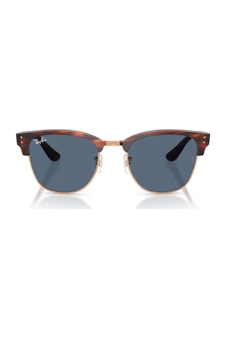 Ray-Ban Rbr 0504s 13983a 54 Clubmaster Reverse Unisex Oval Kırçıllı Kahverengi Kombine Güneş Gözlüğü Kahverengi