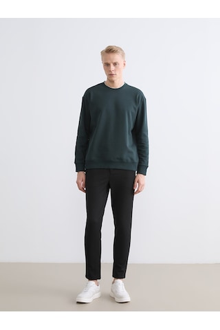 Lcw Vision Yeşil Bisiklet Yaka Erkek Kalın Sweatshirt