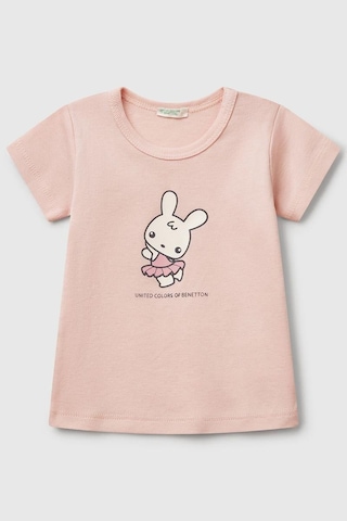 United Colors Of Benetton Kız Bebek T Shirt A.pembe 3ı9wa1062-1423 Pembe