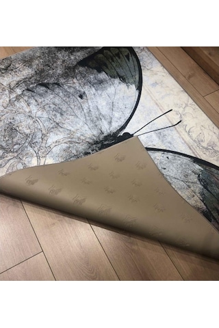 Doğuş 3Boyutluhalı 3D 739 Kelebek Kaymaz Halı 100X140 Cm