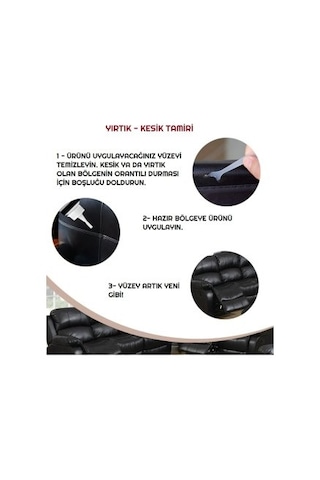 Krem Rengi Oto Döşeme Boya Deri Çatlak Giderici Dolgu Tamir Jeli