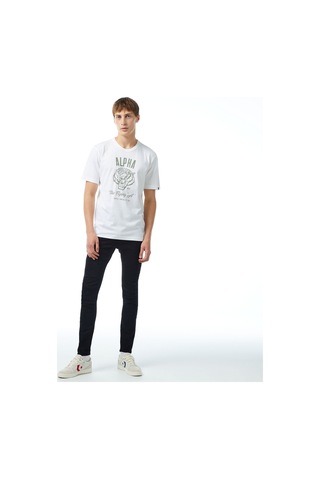 Alpha Industrıes Alpha Industries Alpha Tiger Erkek Beyaz T-shirt