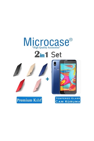 Samsung Uyumlu Galaxy A2 Core Premium Matte Silikon Kilif + Cam (Seçin) 348879807