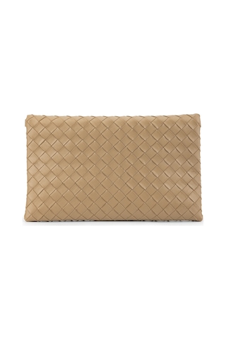 Tamer Tanca Kadın Suni Deri Vizon Clutch Çanta 921 7482-b Bn Cnt Sk26-27 Vızon Orgu