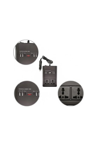 Mey İthalat Oto Çakmaklık İnvertörü Çok Amaçlı 150w Elektrik Dönüştürücü
