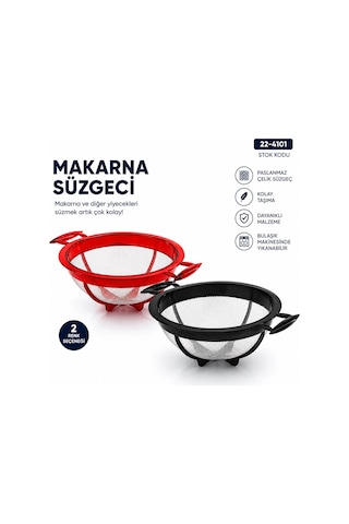 Küçük Makarna Süzgeci Plastik Bx40 Çok renkli